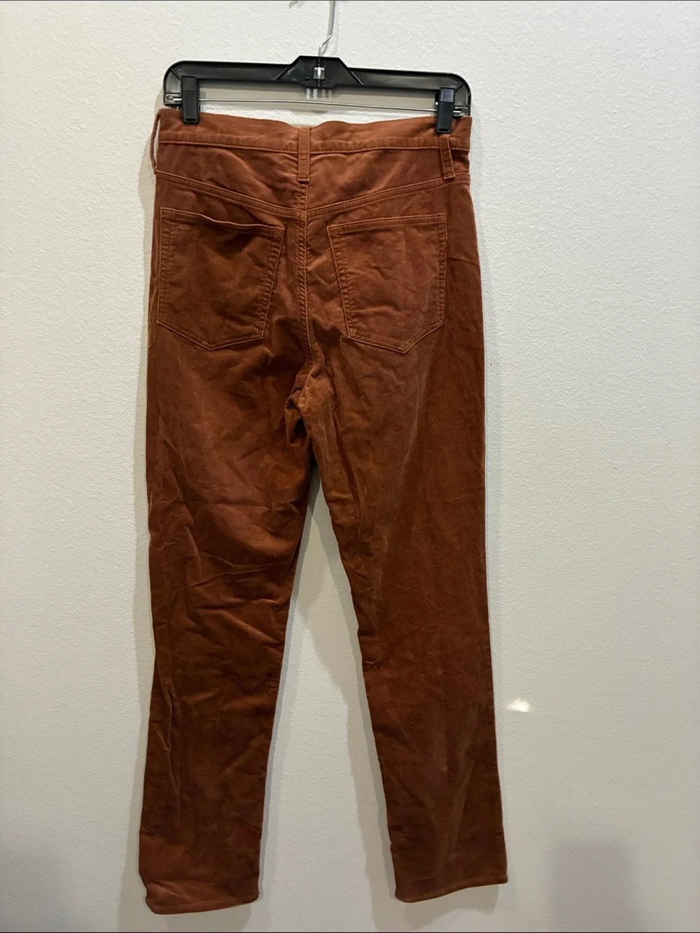 J. Crew Straight Leg Corduroy Pants in Rust Brown